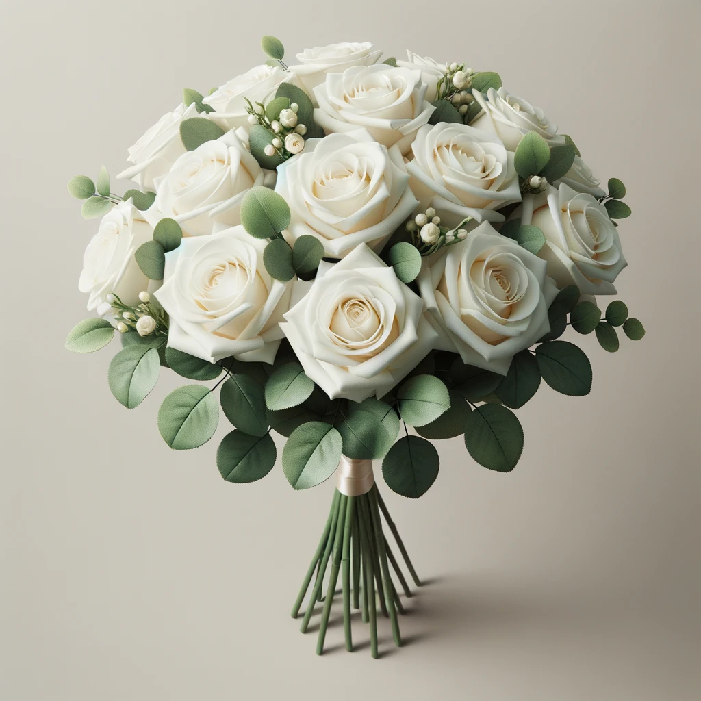 ramo de rosas blancas