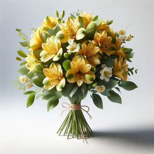 Ramo de alstroemerias amarillas