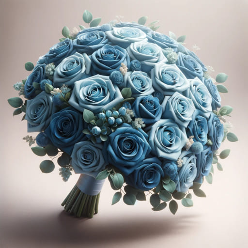 bouquet de rosas azules