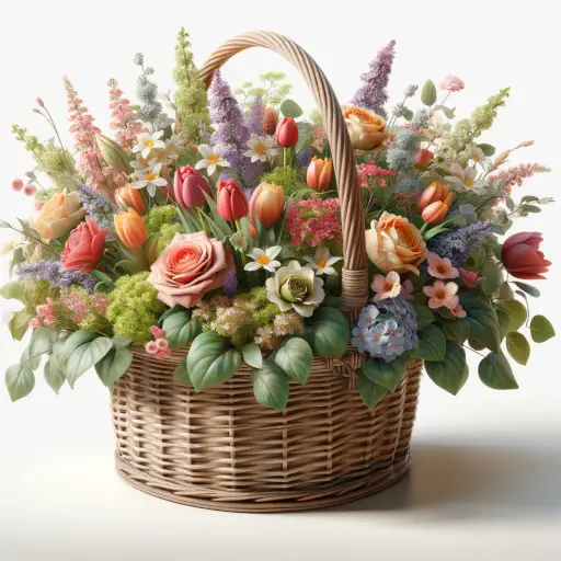canasta de flores