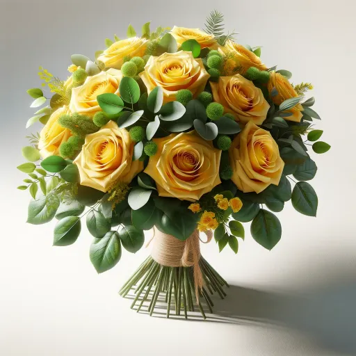 ramo de rosas amarillas